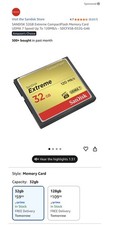 SanDisk Extreme 32 GB UDMA7 CompactFlash Card Black And Gold SDCFXSB-032G-G46