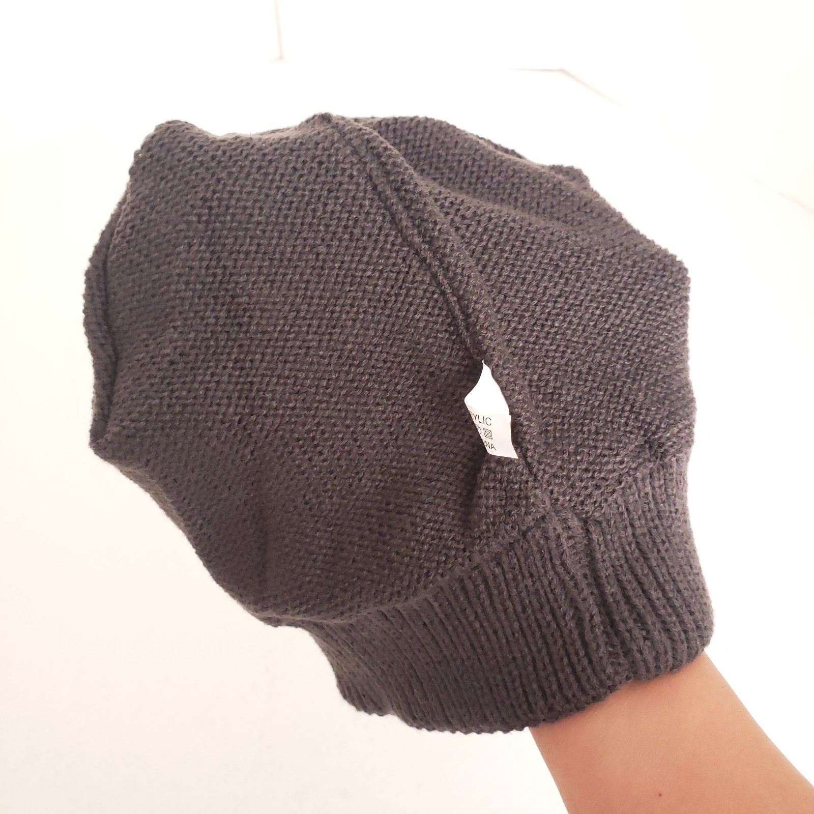 Dull Black Colorful Sequin Winter Beanie Bobble Hat