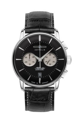 Zeppelin Atlantic 8422-2 Seiko NE86 Herren Automatik Chronograph Lederband
