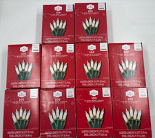 Holiday Time 100 Clear Mini Lights Christmas Wedding Green Wire 10 x 100 1000