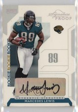 2006 Playoff NFL Playoffs Rookie Silver Signature Proof Marcedes Lewis Auto 19bs