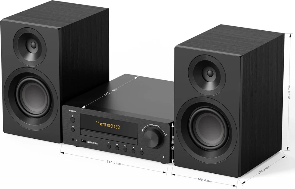 Roxel RCD-260BT Mini Hi-Fi System | All-Region DVD & CD Player with HDMI, Wirele - image 2 of 3