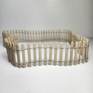 Easter Fairy Garden Decor Vintage 1992 Mervyn's Bendable White Picket Fence 35"