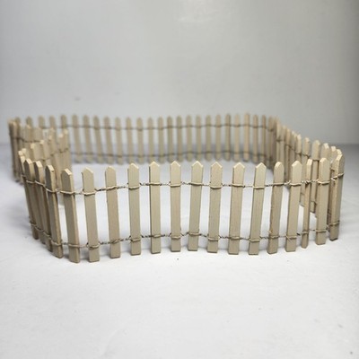Fairy Garden Decor Vintage 1992 Mervyn's Bendable White Picket Fence 35''