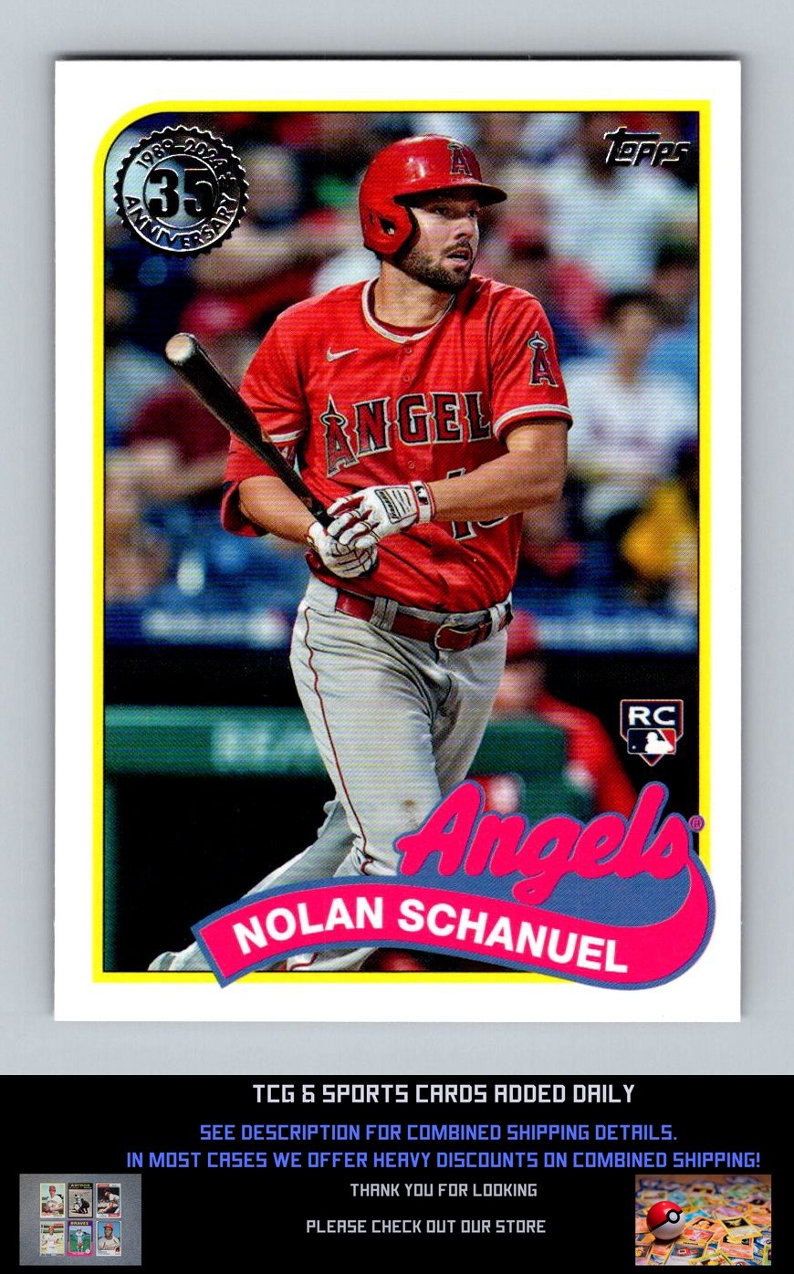 2024 Topps #89B-71 1989 35th Anniversary Blue Nolan Schanuel LA Angels Baseball