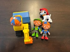 Blippi Backhoe Construction Mini Vehicle Excavator With 4 Assorted Figures