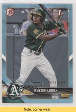 2018 Bowman Draft Sky Blue 323/499 Jameson Hannah #BD-160 READ 0c6