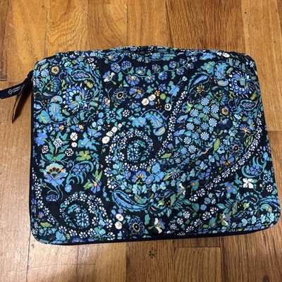 Vera Bradley Blue Tablet Case Desk Computer Bag Sleeve New Without Tags