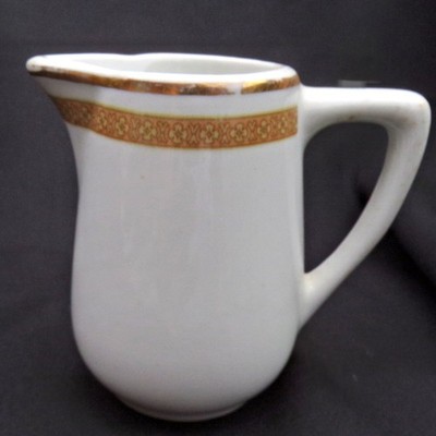 Hotel Plaza NYC Handled Creamer 1940s Mayer Restaurant Ware