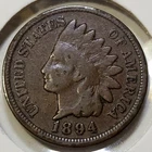 1894 Indian Head Cent - VG **Semi-Key: 16,752,132 Minted**