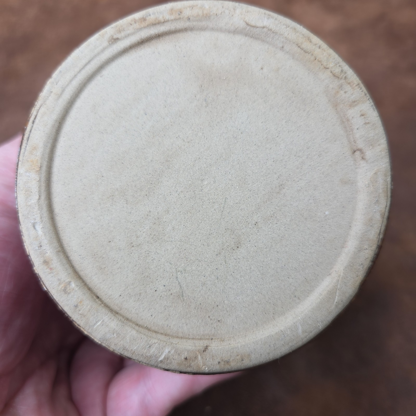 Vintage Christmas 1995 Brown Stoneware Cheese Crock Wire Bail Handle Clamp Lid