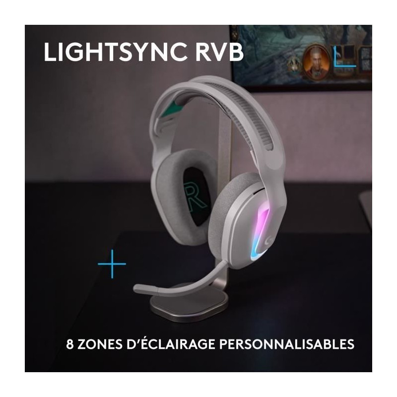 Casque gamer Logitech G G522 avec autonomie 29h et micro reduction bruit