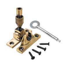 Brighton Sash Window Fastener – Mini, Locking Antique Brass