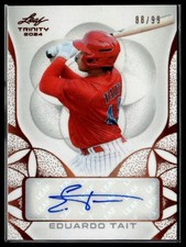 2024 Leaf Trinity #CA-ET1 Eduardo Tait Clear Autographs Bronze #/99