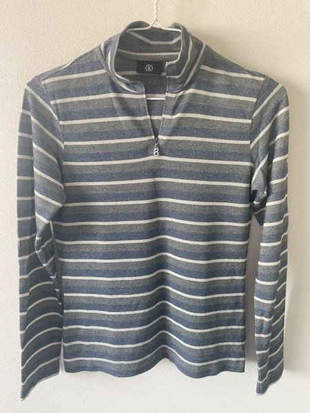 Women Bogner Turtleneck Navy Lurex 36 / S / 44