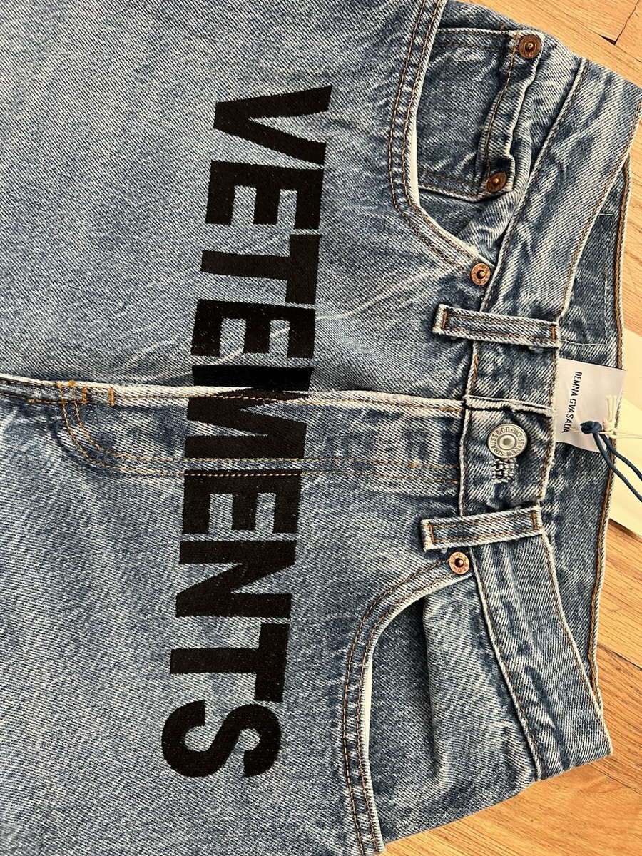 VETEMENTS X LEVI'S 2018 Collab 501 Reconstructed Light Wash Jeans