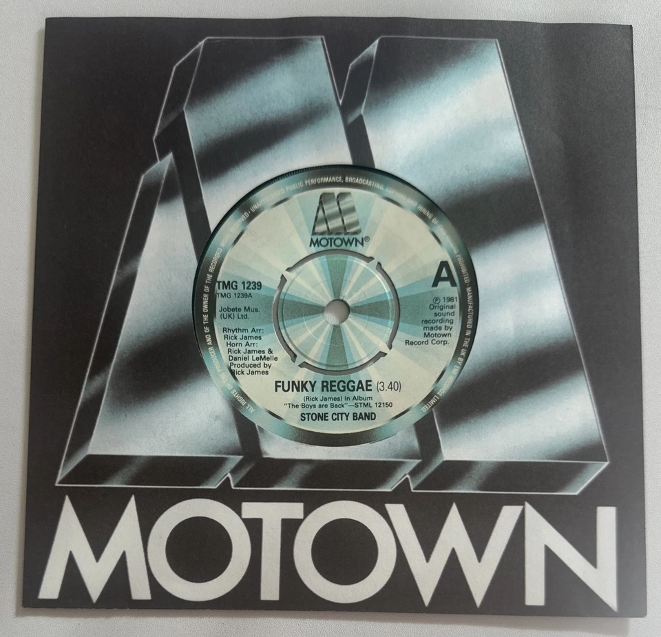 Stone City Band ~ Funky Reggae/ Ganja   MOTOWN TMG 1239 EX / M - Image 2 of 4