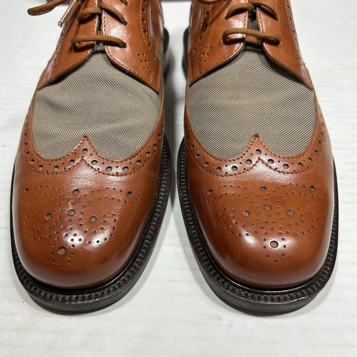 Johnston & Murphy Dattero Saddle Tan Wingtip Oxford Leather  display picture 3