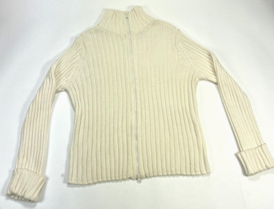 Valerie Stevens Large Womens Sweater Sport Chunky Full Zip Up EUC