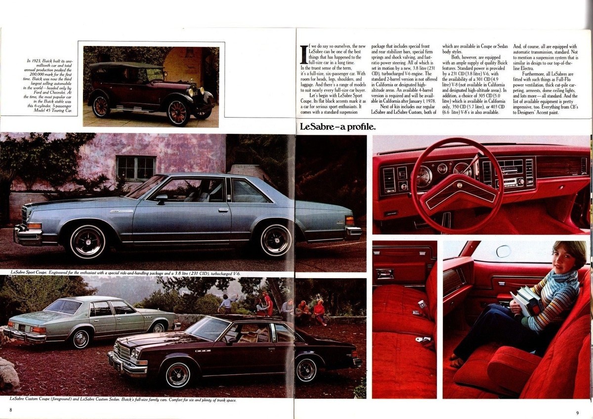 1978 BUICK RETRO Brochure / Catalog: RIVIERA,REGAL,SKYHAWK,SKYLARK