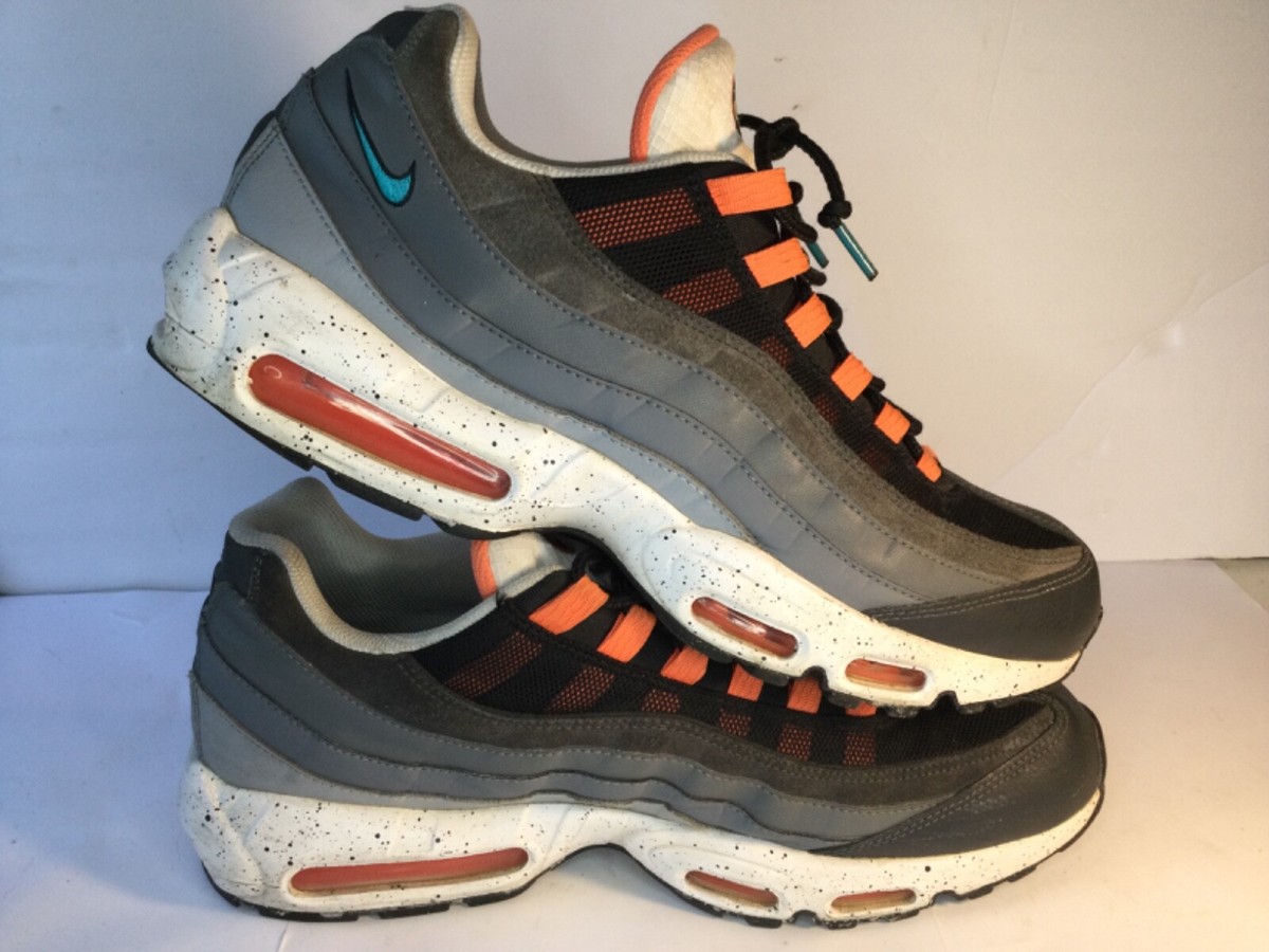 Nike Air Max 95 Black Speckled Men's Size 13 White Orange