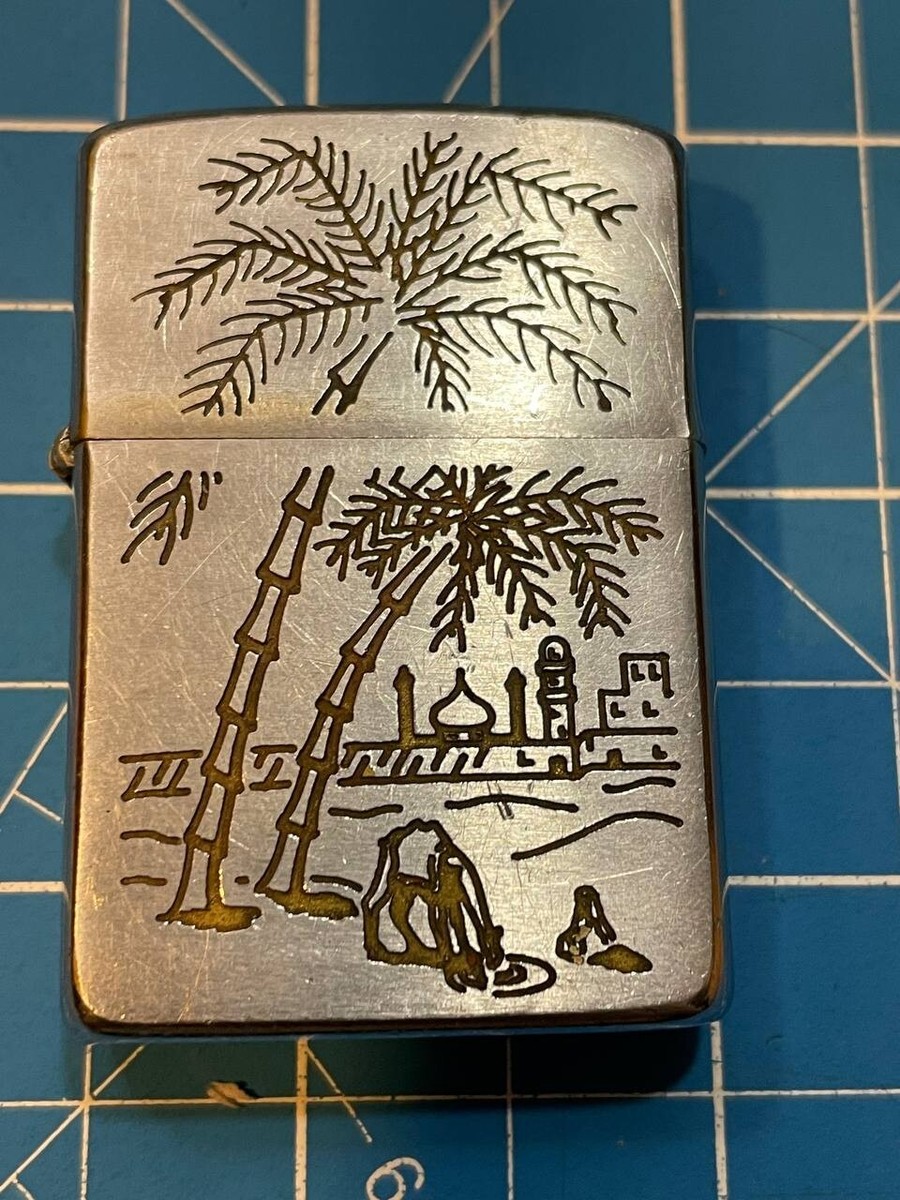 Vintage 1959 Zippo Lighter - U.S. MILITARY MISSIION SAUDI ARABIA