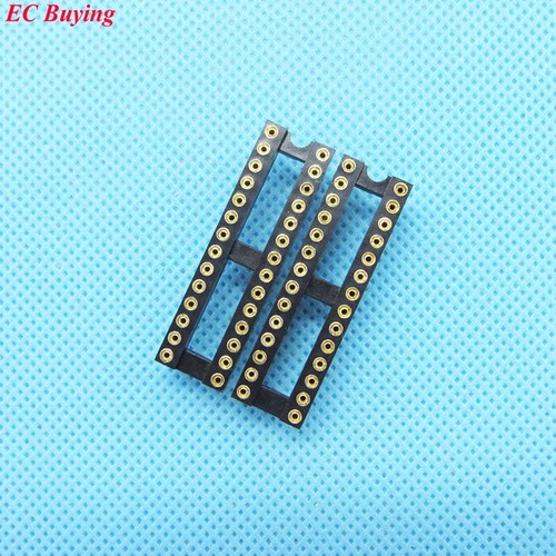 17pcs Round Hole 28 Pin 2.54MM DIP IC Socket Adaptor Solder Type IC ...