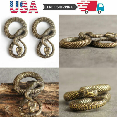1/2/5Pcs Artistic Copper Snake Pendant Wallet Bag Car keychain Accessories