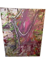 ABSTRACT EXPRESSIONISM ORIGINAL ACRYLIC MODERNISM ART MUSK YAI 16X20 NYC 1OAK