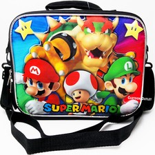 Nintendo Super Mario Lunch Bag Luigi Toad Bowser Insulated Travel Bag