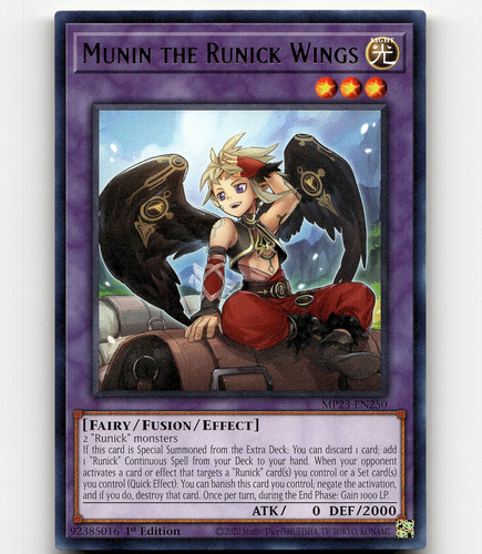 HUGIN THE RUNICK WINGS * 1ST EDITION PRISMATIC SECRET RARE MP23