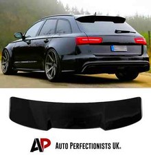 For Audi A6 C7 Avant Estate Gloss Black Boot Roof Spoiler Wing RS6 Look 11-18