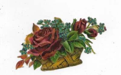 (39) OBLATEN GLANZBILD  -    9 cm  um 1885