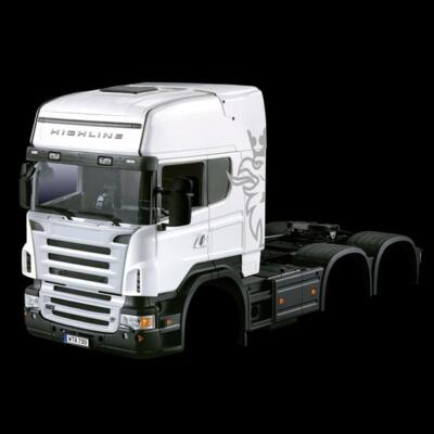 US STOCK 1/14 RC Highline 3Axle Tractor Truck Car Trailer Shell Body DIY Vehicle