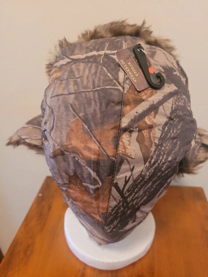 KENTUCKY TACTICAL SUPPLY HUNTERS CAP RUGGED OUTERWEAR BROWN CAMOUFLAGE FAUX FUR - Image 3 of 4