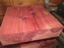 BEAUTIFUL EASTERN RED CEDAR BOWL BLANK LATHE LUMBER CARVE 8" X 8" X 3"