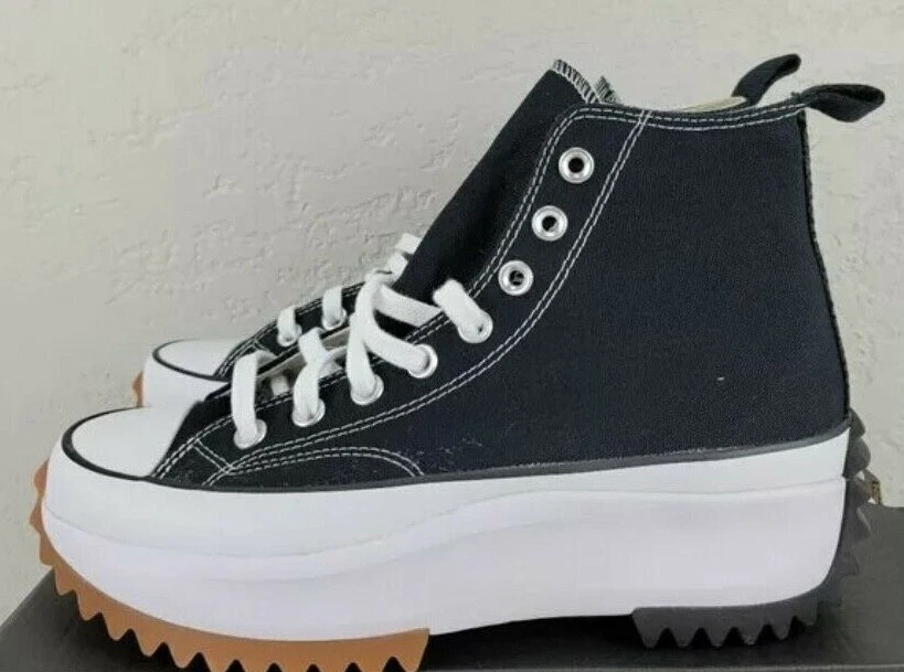 Converse Women Unisex Run Star Hike 166800C Black White Gum Shoes