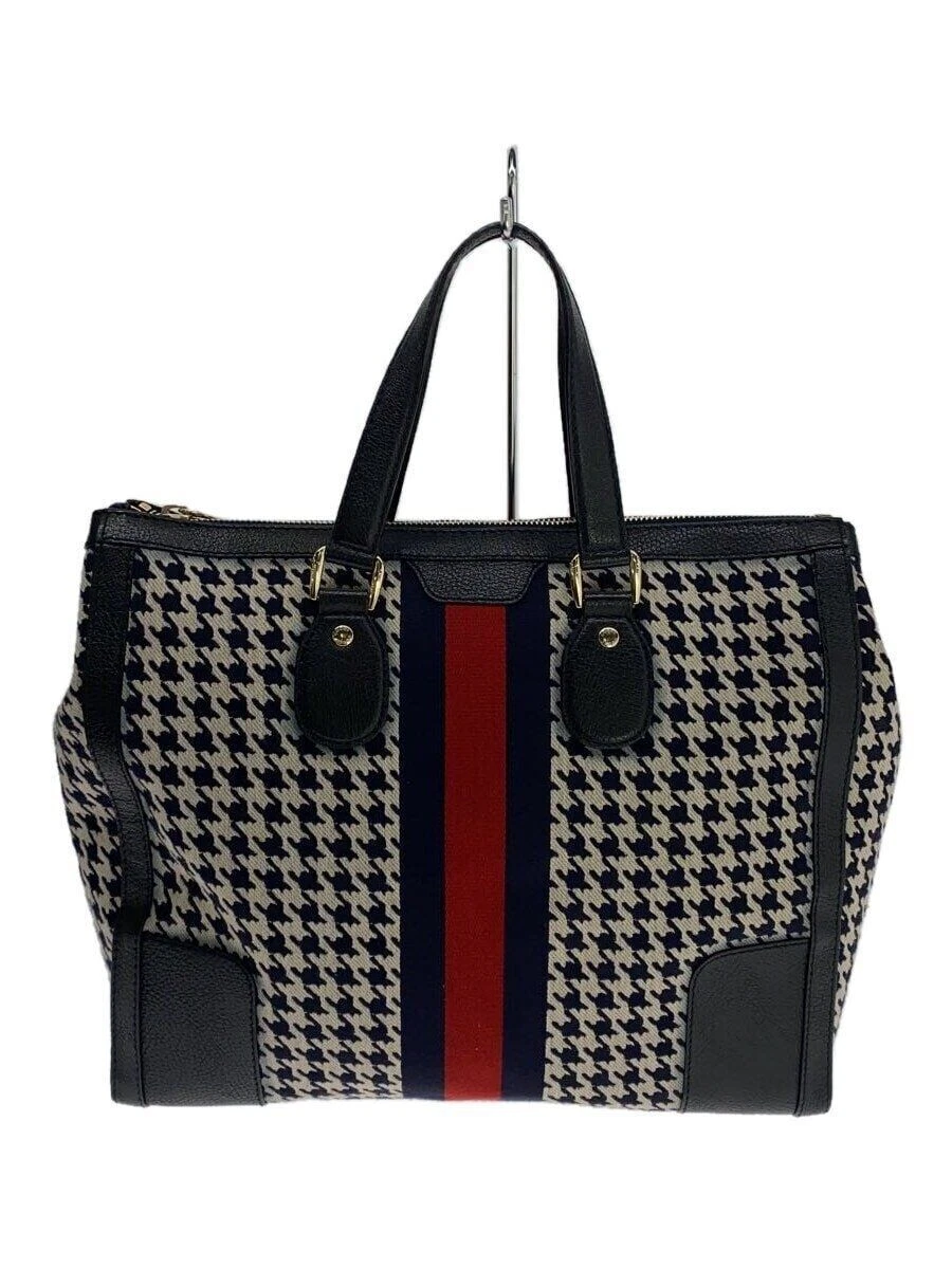Sac GUCCI Boston toile multicolore pied de poule 525040 Occasion
