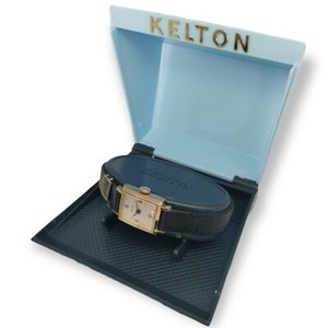 Authentic Kelton NOS Gold Plated Circa 1970 17 x 20mm Lebrocantheure Vintage Watch