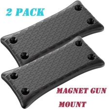 2Pcs 50lbs Gun Magnetic Magnet Mount Holder Concealed Pistol For Car Desk Bed