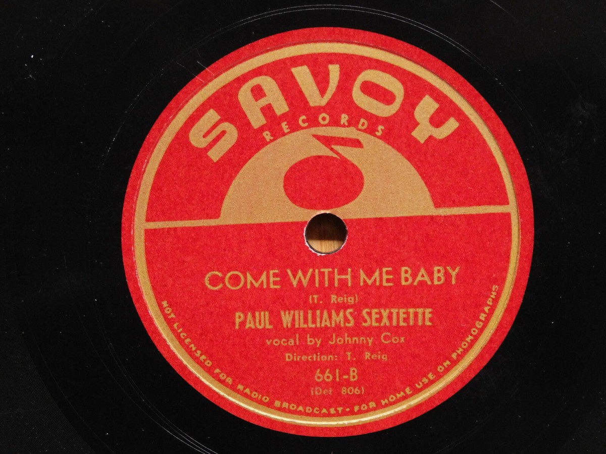 Paul Williams Sextette Jazz 78 Thirty Five Thirty bw Come With Me