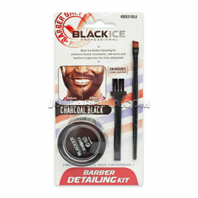Black Ice Barber Detailing Kit Enhance Beard Darkest Brown or Charcoal Black NEW