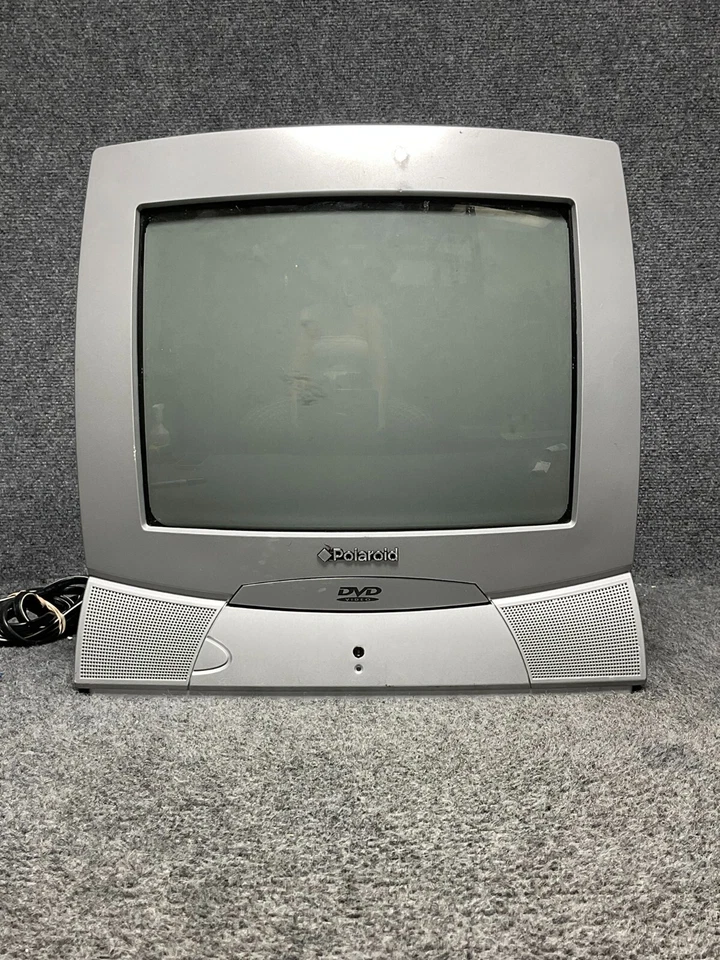 Polaroid 14" Stereo 📺 TV/DVD TDM-1311 Silver Retro CRT Gaming TV - Image 3 of 4