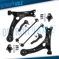 8pc Front Lower Control Arm Outer Tie Rod Sway Bar for 2000 - 2005 Toyota Celica