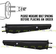 30" Black Straight Mud Flap Hanger 2 1/2" Bolt Pattern Semi Truck Tapered 