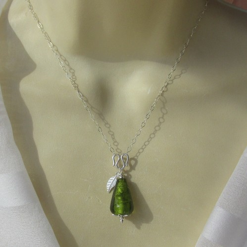 Collana design vortice vetro di Murano argento 925 pezzo unico collier Juan del Rio disegni - Foto 3 di 9