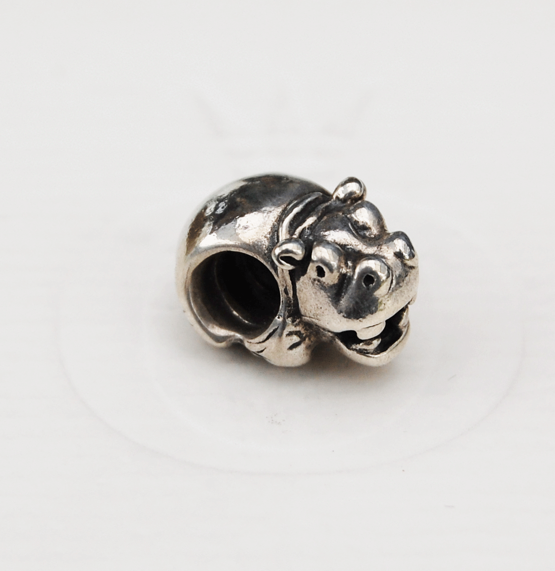 Genuine Pandora Silver Charm Hippo 790334 retired