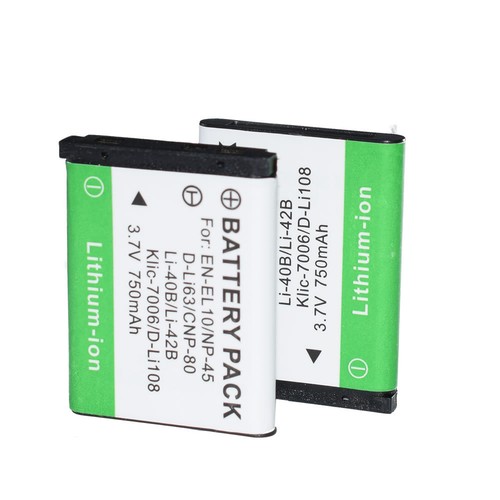 2 pack NP-45 battery for FUJI FUJIFILM FINEPIX NP-45A XP60 XP70 XP90 - 第 2/5 張圖片