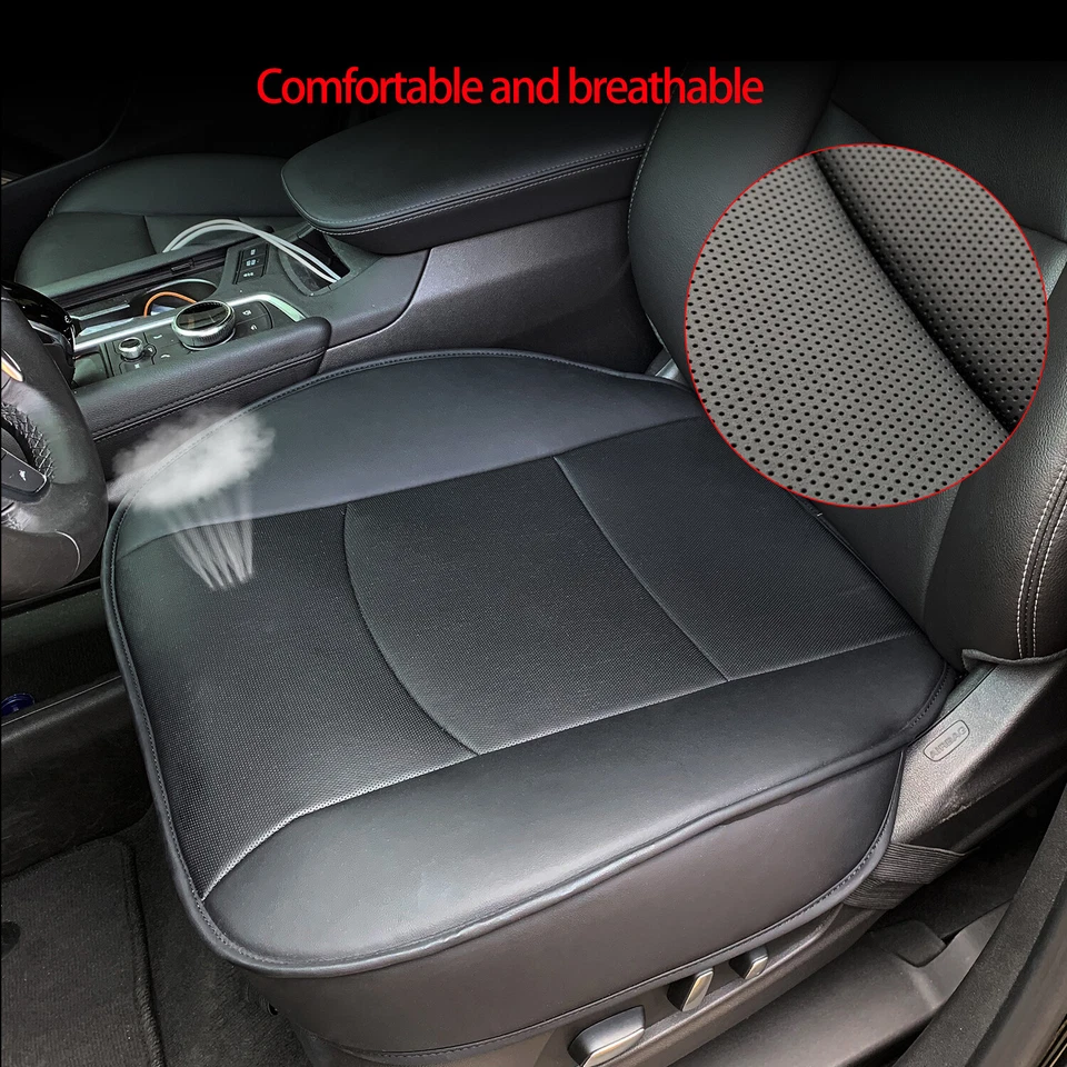 Full Surround Front Car Seat Cover Leather Pad Mat Auto Chair Cushion Protector Foto 4 de 4