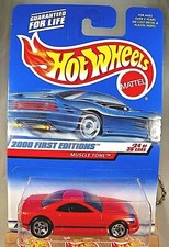 2000 Hot Wheels #84 First Editions 24/36 MUSCLE TONE Orange Black-Interior w/5Sp